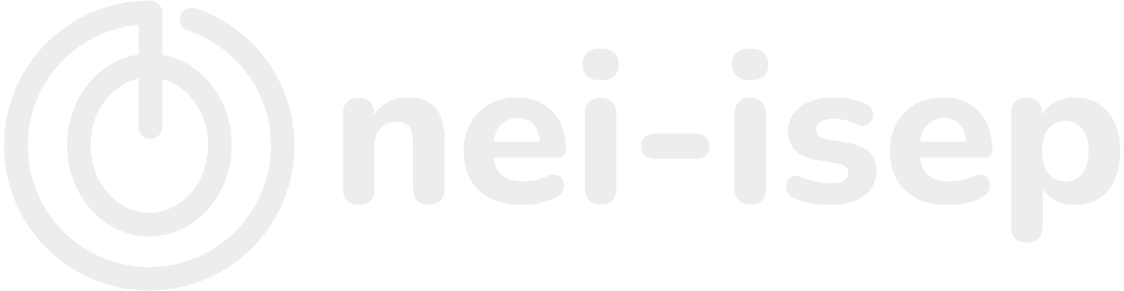 Logo branco do Núcleo de Estudantes de Informática do ISEP (NEI)